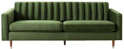 Stitch 3 Seater Velvet Sofa Juniper Olive