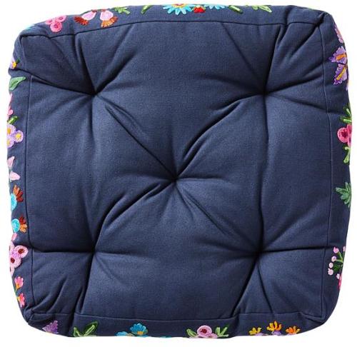 Stitch Floor Cushion Indigo 45x45x10cm