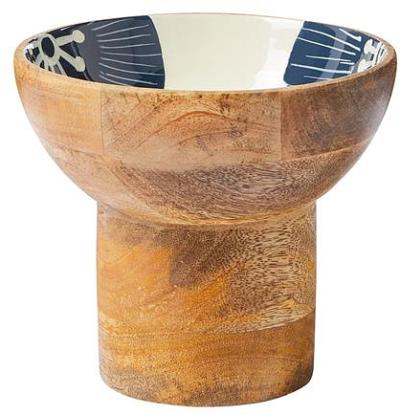 Tillie Mangowood Pedestal Bowl 15x15x13cm