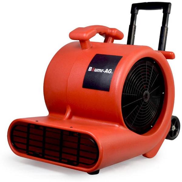 BAUMR-AG Carpet Floor Dryer Air Mover Blower Fan, 3-Speed, 1400CFM, Commercial/Home, Telescopic Handle and Wheels