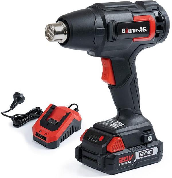BAUMR-AG HG3 20V SYNC Cordless Power Heat Gun, with Battery and Fast Charger Kit