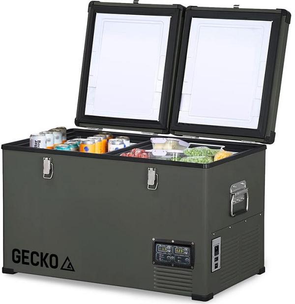 GECKO 92L Dual Zone Portable Fridge / Freezer, SECOP Compressor, for Camping, Car, Caravan