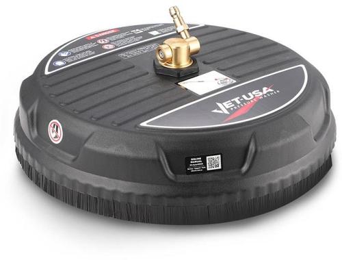 Jet-USA 15 Nylon Pressure Washer Surface Cleaner, 1/4 Fitting, For Concrete Driveway Patio Floor