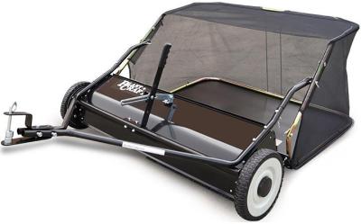 PLANTCRAFT Lawn Sweeper 38 Wide, Tow Behind Leaf and Grass Clipping Collector, Universal Hitch for Ride on Mower, Garden Tractor
