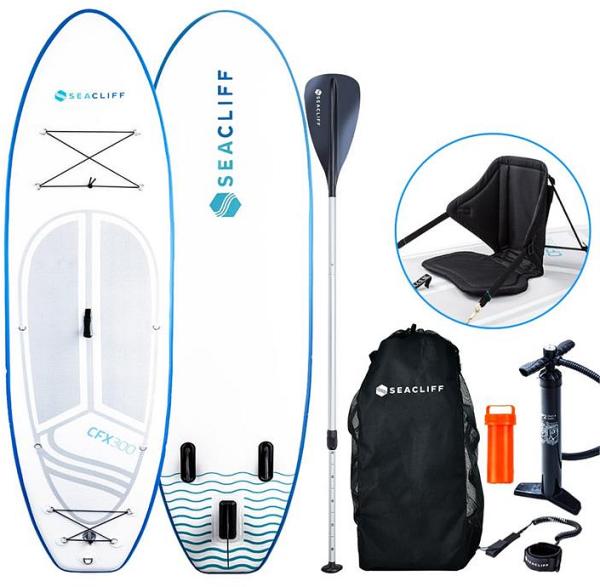 SEACLIFF Stand Up Paddle Board Inflatable 300cm SUP Paddleboard Kayak Surfboard - Blue