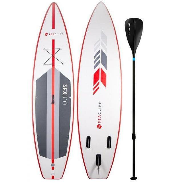 SEACLIFF Stand Up Paddle Board Inflatable 310cm SUP Paddleboard Surfboard Race - White and Red