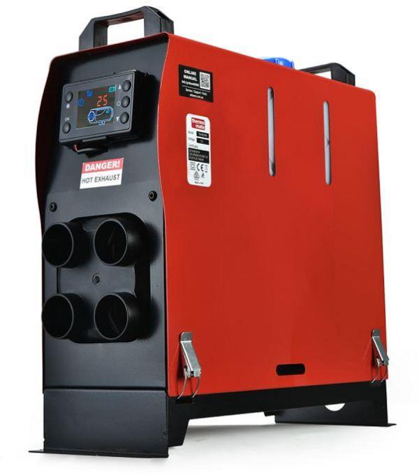 THERMOMATE 12V 5kW All-In-One Diesel Air Heater for Caravan Camper Trailer Van Motorhome RV, Red