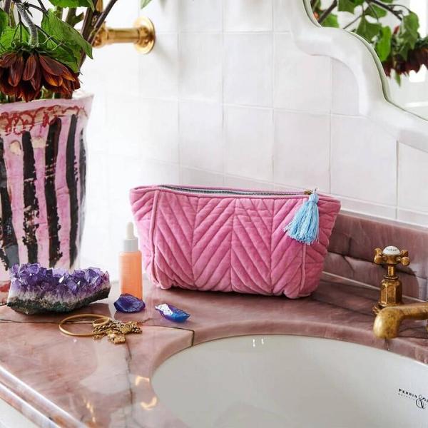 Candy Crush Velvet Toiletry Bag