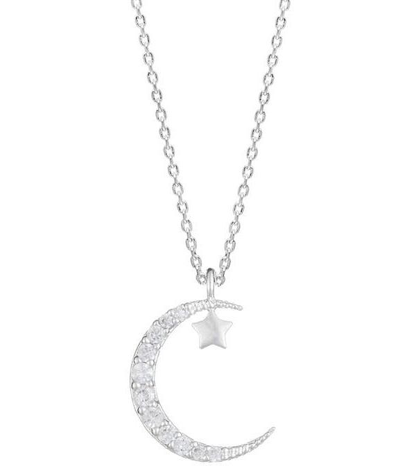 Estella Bartlett Silver-plated Moon and Star Necklace