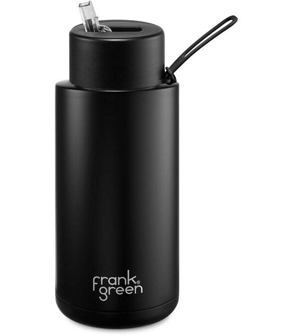 frank green Black Flip Straw Reusable Bottle