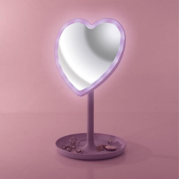 Light Up LED Heart Mirror