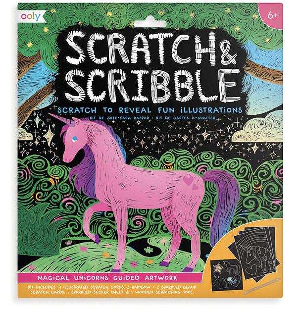 Princess Unicorn Magic Scratch & Scribble Art Kit