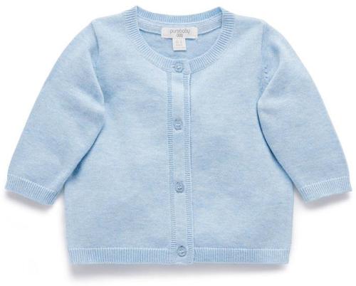 Purebaby Pale Blue Essentials Cardigan