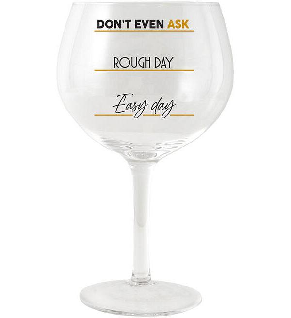 Rough Day Balloon Wine Glass