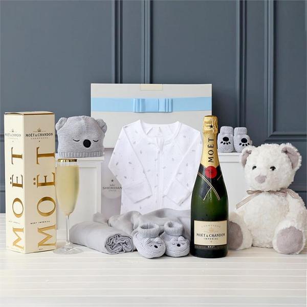 Sheridan Baby Boy Snuggles with Moët Hamper