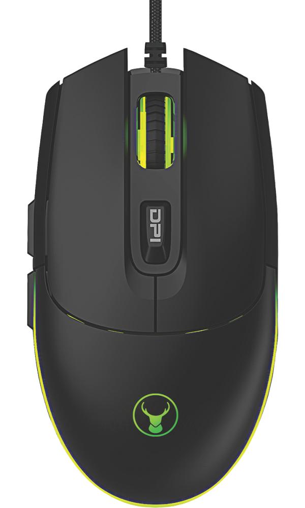 Bonelk ELK-62013-R Bonelk Gaming RGB 6D Mouse 7200 DPI USB (Black)