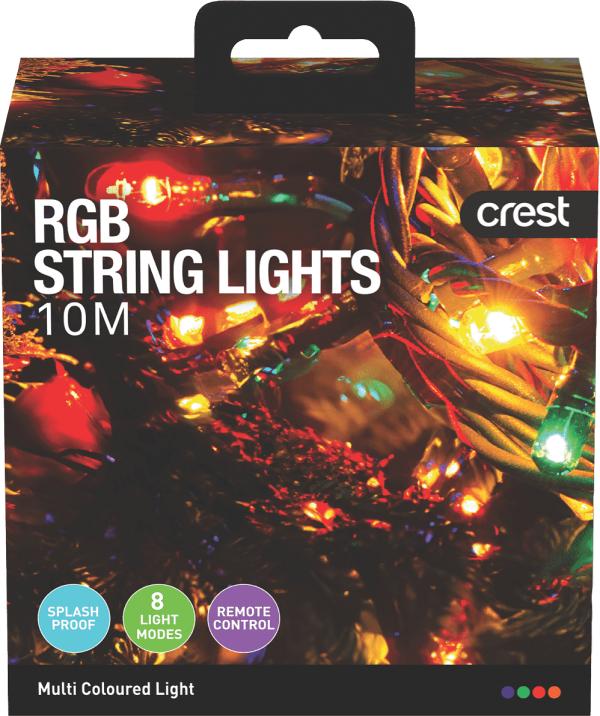 Crest LIK11119 Crest RGB Christmas String Lights (10M)