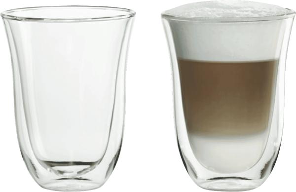 DeLonghi DBWALLLATTE DeLonghi Latte Thermo Glasses 2 Pack