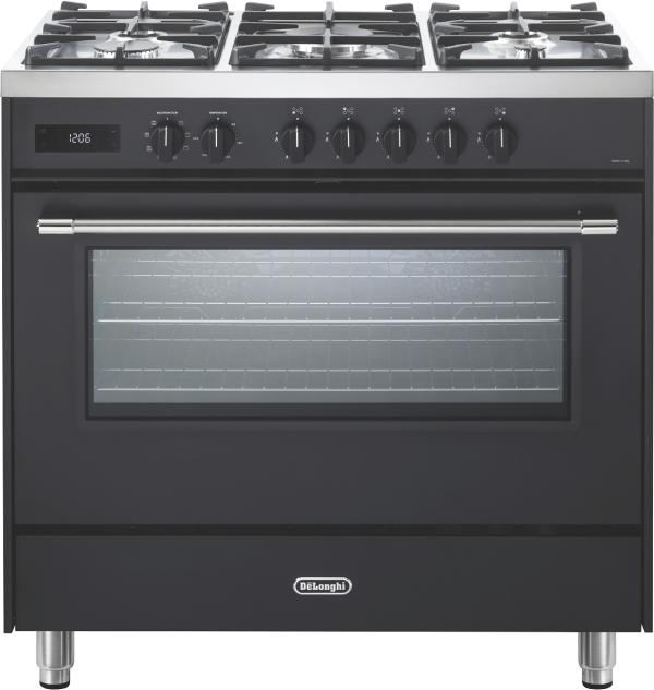 DeLonghi DEF1407A DeLonghi 90cm Dual Fuel Freestanding Cooker Anthracite