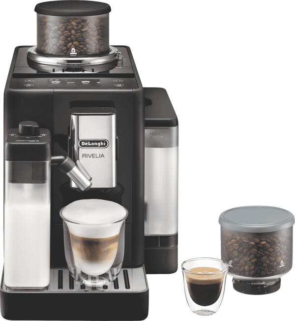 DeLonghi EXAM44055B DeLonghi Rivelia Fully Automatic Coffee Machine Black