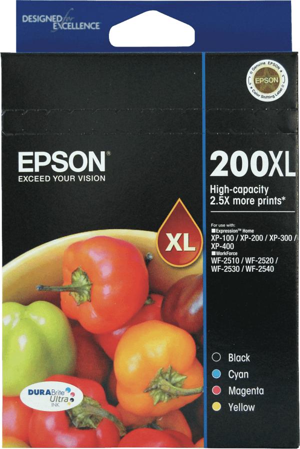 Epson T201692 Epson 200 DURABrite XL Ink Cartridge 4 Pack