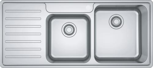 Franke BCX621LHD Franke BELL Inset SinkDouble Bowl Sink with Drainer Overall 1080mm Width