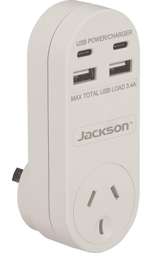 Jackson PT4USB3C Jackson Dual USB-A & USB-C AC Charger