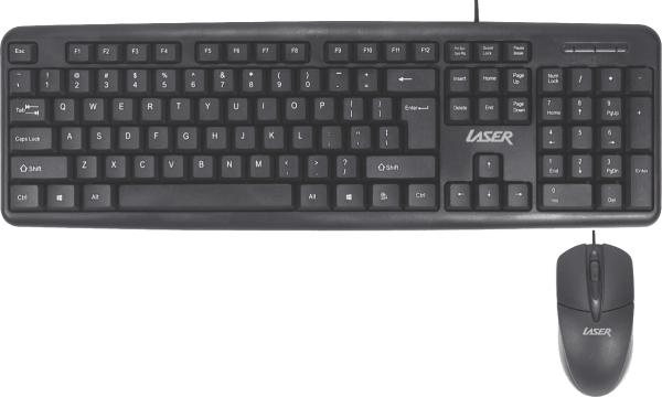 Laser KBX-KBMCOM-L Laser Corded Keyboard and Mouse Combo
