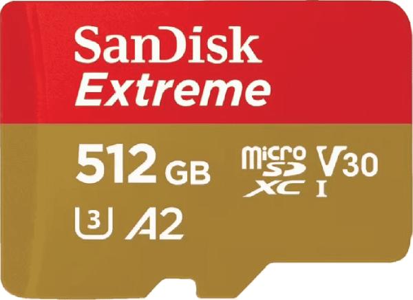 Sandisk SDSQXAV-512G-GN6MA Sandisk Extreme Micro SDXC 512GB SD Memory Card