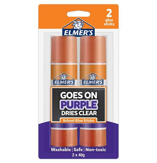 ELM Glue Stick 40G Ppl Pk2 Bx6