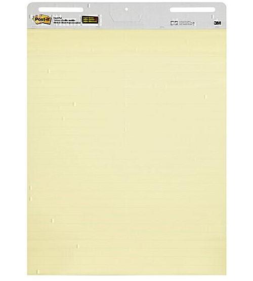 Post-It Lined Easel Pads Canary Yellow 635 x 762mm - Box of 2