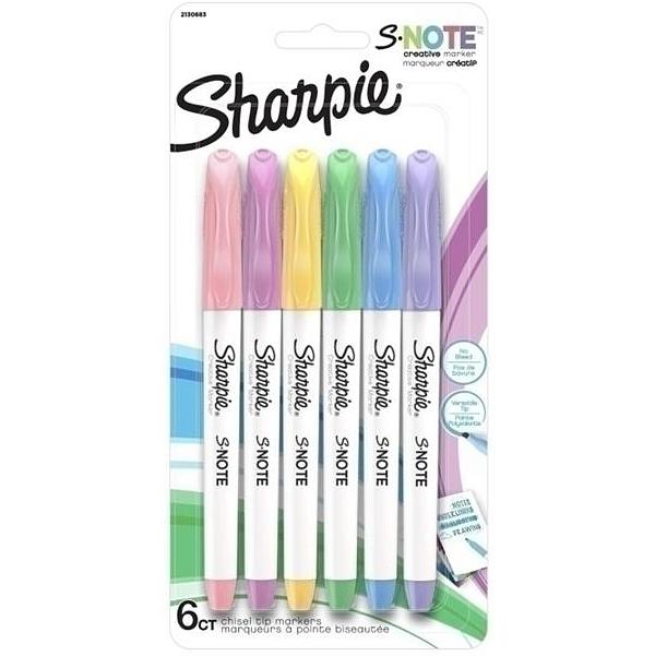 Sharpie S-Note Pastel Pk6 Bx6