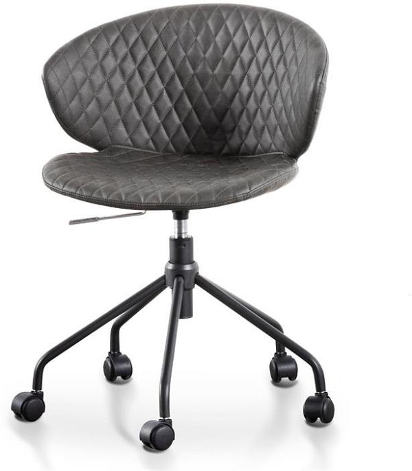 Amos Office Chair - Charcoal with Black Base by Interior Secrets - AfterPay Available
