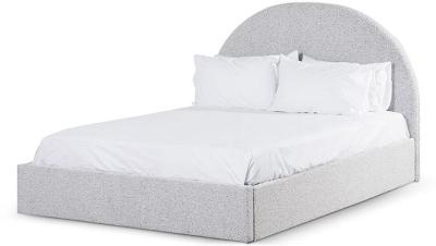 Antonia King Bed Frame - Pepper Boucle with Storage by Interior Secrets - AfterPay Available