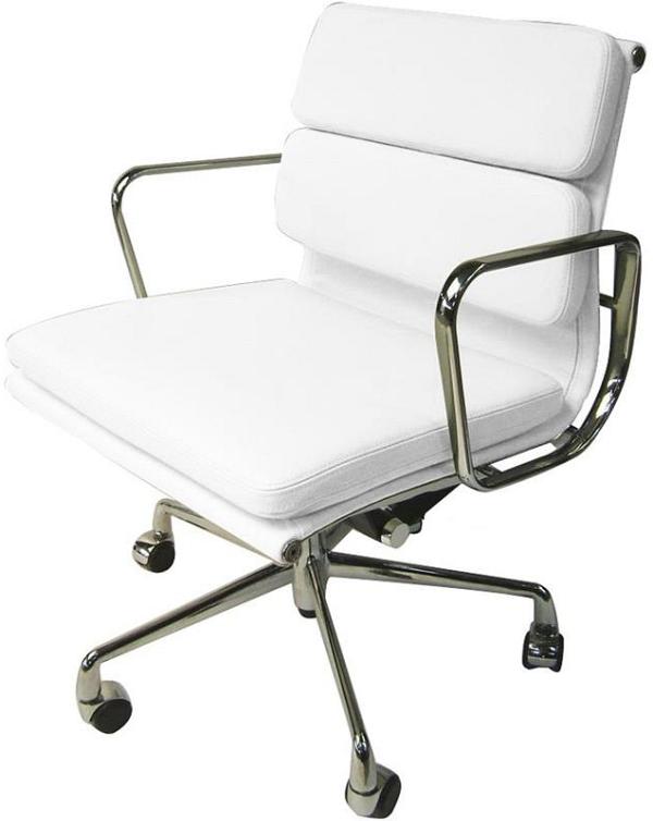 Ashton Low Back Office Chair - White Leather by Interior Secrets - AfterPay Available