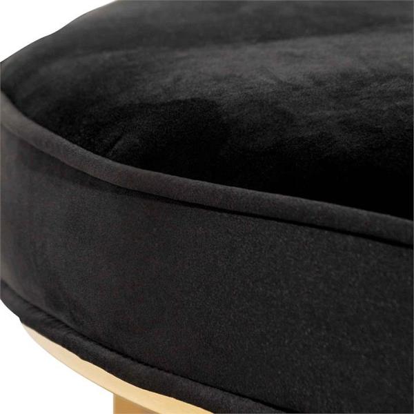 Bianka 100cmx46cm Ottoman - Black Velvet by Interior Secrets - AfterPay Available