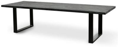 Craig Reclaimed Wood 2.8m Dining Table - Black by Interior Secrets - AfterPay Available