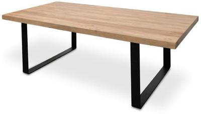 Dalton Reclaimed Wood Dining Table 2.4m - Rustic Natural - Upgraded Top by Interior Secrets - AfterPay Available