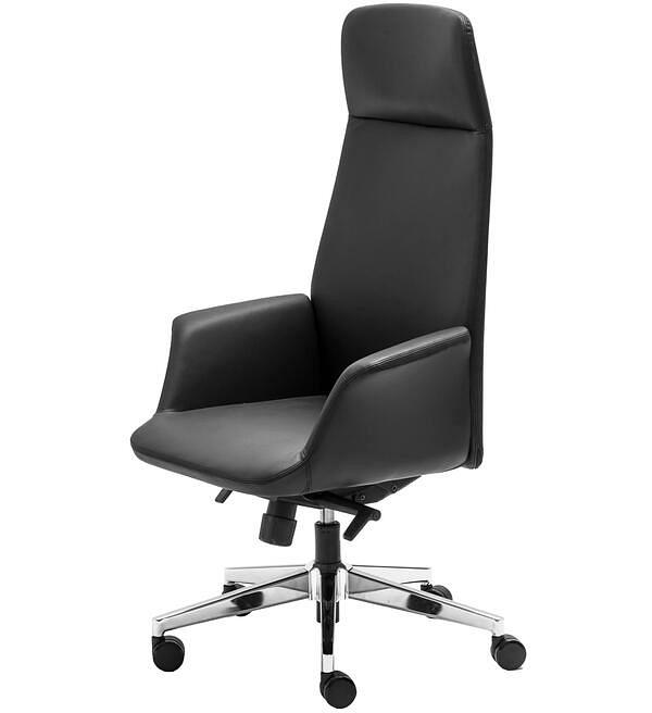 Daroc High Back Leather Office Chair - Black by Interior Secrets - AfterPay Available