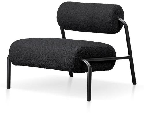 Delacruz Lounge Chair - Black Boucle by Interior Secrets - AfterPay Available