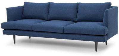 Denmark 3 Seater Fabric Sofa - Navy by Interior Secrets - AfterPay Available