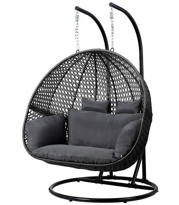 Dreobe Double Seater Outdoor Egg Swing Chair - Dark Grey by Interior Secrets - AfterPay Available