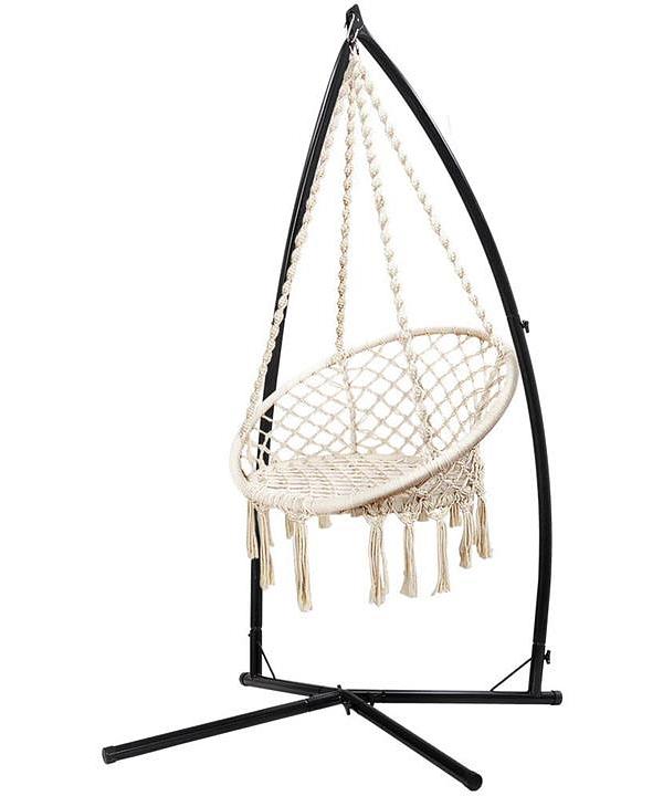 Dreobe Outdoor Cotton Hammock Chair - Cream by Interior Secrets - AfterPay Available