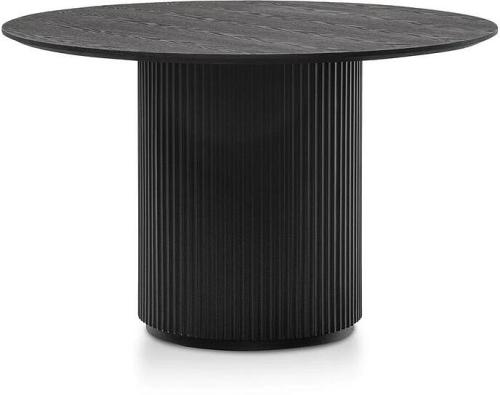 Ex Display - Elino 1.2m Round Wooden Dining Table - Black by Interior Secrets - AfterPay Available