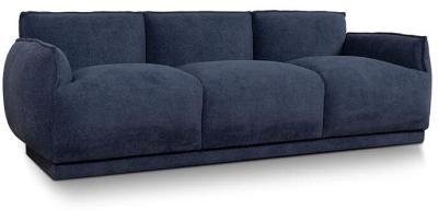 Ex Display - Josephine 3 Seater Fabric Sofa - Navy Blue by Interior Secrets - AfterPay Available