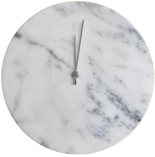 Ex Display - Marcella Marble Wall Clock - White by Interior Secrets - AfterPay Available