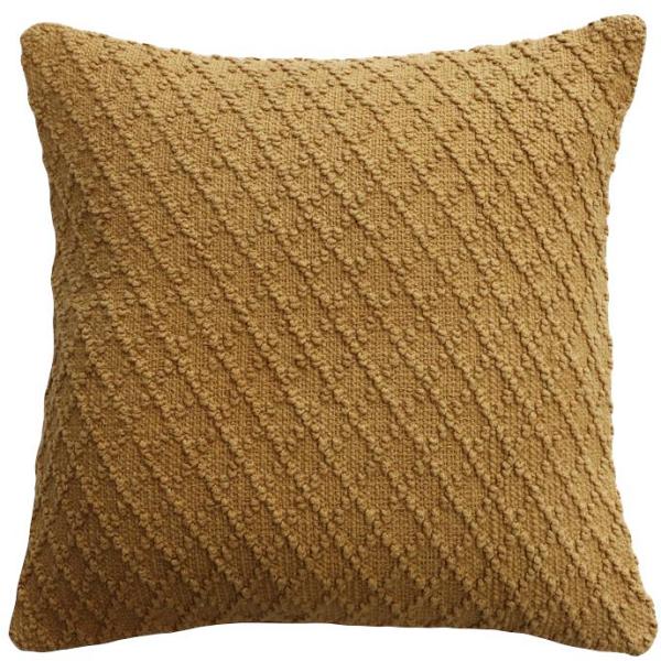 Ex Display - Ollo Kapiti Textured Check Cotton Cushion - Tan by Interior Secrets - AfterPay Available