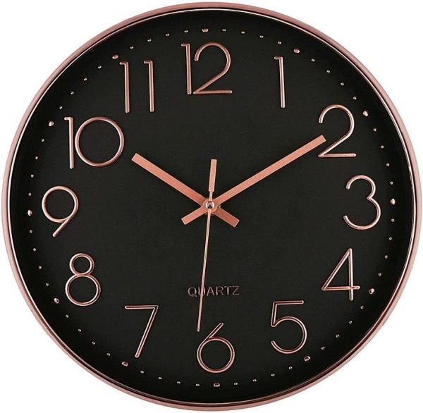 Ex Display - Taron 30cm Wall Clock - Black by Interior Secrets - AfterPay Available