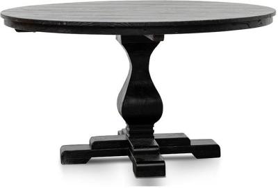 Gene Reclaimed Wood 1.4m Round Dining Table - Rustic Black by Interior Secrets - AfterPay Available