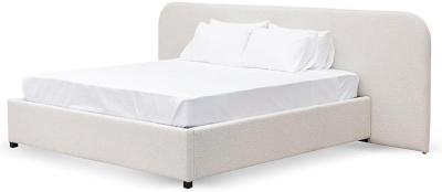 Greta Queen Bed Frame - Snow Boucle with Storage by Interior Secrets - AfterPay Available